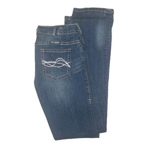 Cowgirl Tuff Dont Fence Me In Mid Rise Bootcut Jeans Size 32 x 37 X-Long
